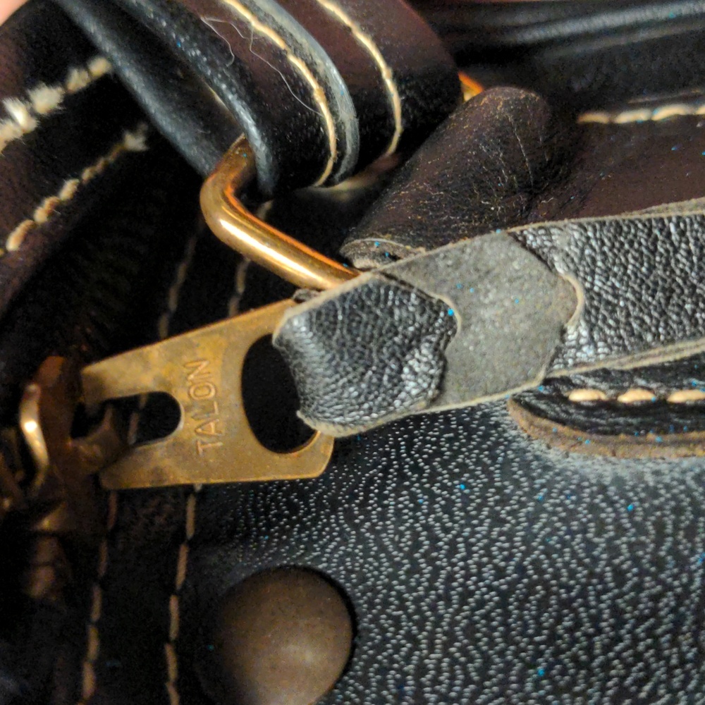 Hinson vintage 1950s black camera bag Talon zipper Hinson hardware 5/$35 - Picture 10 of 14